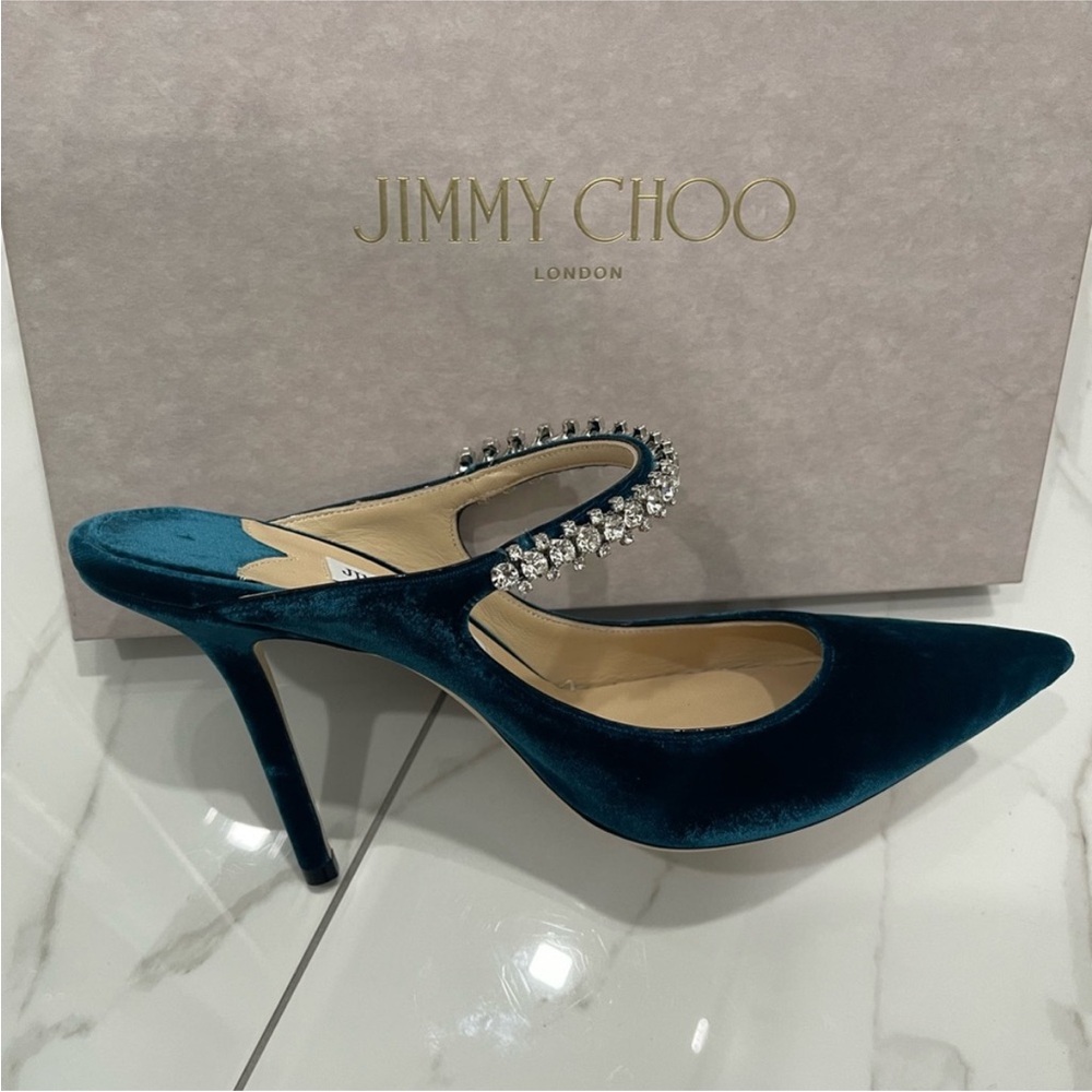 JIMMY CHOO
Bing Crystal-Embellished Velvet Mules - Picture 3 of 8